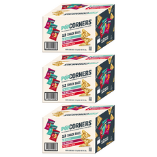 POPCORNERS 爆米花脆片組合箱, 鹹甜28g*4包+海鹽28g*4包+甜辣28g*4包, 3盒