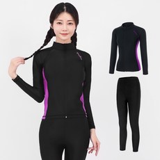 aquatica 女款拉鍊防磨衣上衣 + 水上緊身褲套裝 AQAWZD