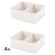 MONACO OLIVE 北歐風多用途迷你小物收納盒, 4個, 白色