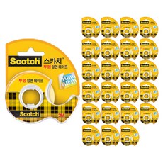 3M Scotch 透明雙面膠帶座 136, 單色, 24個