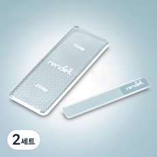 리앤델 글라스 풋파일 + 네일케어, 2세트, 투명