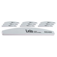 Lvia 亮光半月形搓條, 10個, 白色