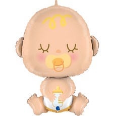 GRABO BALLOONS BABY 銀箔氣球, 混色, 1個