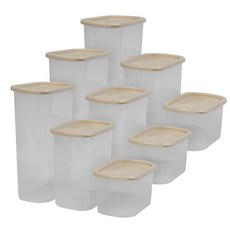 Nanu Dam 冰箱冰櫃收納容器 1.5L x 3p + 1L x 3p + 500ml x 3p 套組, 1套