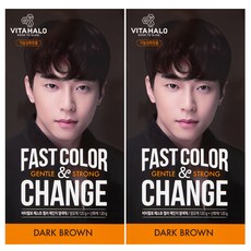 비타할로 패스트 컬러 체인지 새치커버 염색제, 흑갈색, 1개