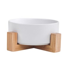 木架陶瓷碗 大號 直徑15.5cm, 白色, 1個