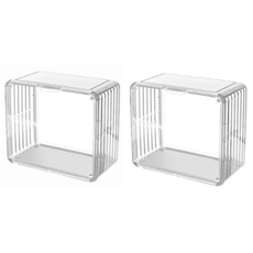 壓克力馬克杯收納箱, 透明色, 2個