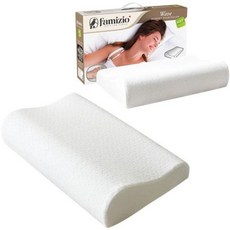 Famizio 波浪記憶棉頸椎枕 2入, 白色, 2個
