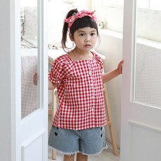 CONTIKIDS 女童透氣鬆餅格紋襯衫