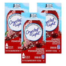 Crystal Light 櫻桃石榴風味沖泡飲隨身包, 3.34g, 10條, 3盒