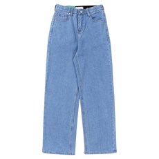 여성용 인생 데님 세미와이드 빅사이즈 청바지 롱