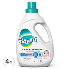 Biovert 柔軟海洋微風嬰兒洗衣精, 4個, 1400ml