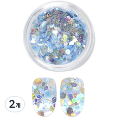 젤로젤로 자체발광 글리터 네일 글리터, GL038 눈꽃빔, 2개