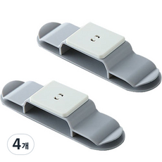 360도 멀티탭 전선코드 정리 거치대, 그레이, 4개