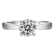 CF Diamond 女款 莫桑鑽 戒指 A0716 純愛 1克拉