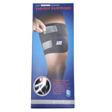 LP SUPPORT 單片可調式大腿護套, 1個, 黑色