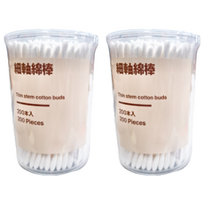 MUJI 無印良品 細軸棉棒, 200支, 2罐