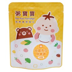 粥寶寶 無毒農 田園南瓜鮮嫩雞 12個月以上, 120g, 1包