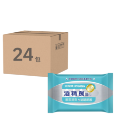 立得清 酒精擦濕巾, 10張, 24包