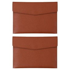 마르벨라 A4 고급 가죽 서류 보관 케이스, 브라운, 2개