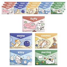 東亞PMS A4按扣式角色資料收納文件袋 貓咪5款組合, 混色, 4套