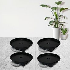 플라팜 동그리 화분받침대, 블랙, 4개