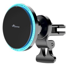 AponE 車用磁吸無線充電支架 15W Turismo360 MagSafe APP-CW01501BK, 黑色
