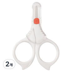 Baby U指甲剪刀幼兒用 6~24m, 白色, 2個