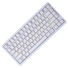 몬스타기어 풀알루미늄 단축키 조약돌 블루투스 유 무선 키보드, 화이트 스완, WECAT7 MAX, 제조사축