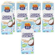 이솔라비오 유기농 캐슈 코코넛 음료, 1L, 6개