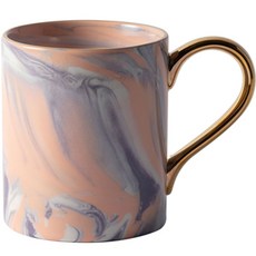 CASA MUUTTI 大理石金色手柄馬克杯 350ml, 杏色, 1入
