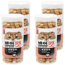 by CAT 喵洽普 貓咪凍乾零食, 新鮮鮭魚, 140g, 4罐