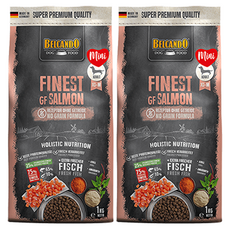 벨칸도 어덜트 강아지 클래식 파이니스트 그레인프리 사료, 연어, 1kg, 2개