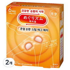 Kao 花王 MegRhythm 美舒律 溫熱循環蒸氣腿貼 無香, 2個, 6入