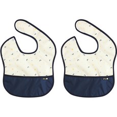 플리에 배색 방수 이유식 턱받이, 14별달, 1개