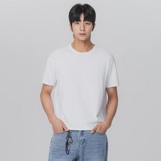 앨빈클로 남녀공용 베이직 크롭 반팔 면 티셔츠 AST3511