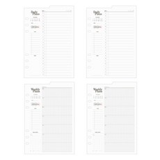 PLEPIC A5 6孔雙面索引墊 Plans 週計劃 30p x 2組 + 日計劃 30p x 2組, 1套