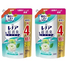 Lenor 蘭諾 日本原裝進口 1WEEK 超強除臭衣物柔軟精超特大補充包 綠色清香, 1.52L, 2包