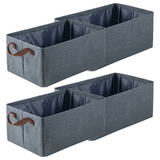 JOSIC 陽離子烤漆白架收納盒 26L, 4個, 深灰色