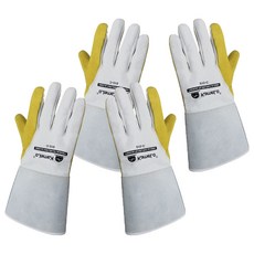 KameLo 氬焊作業皮革手套 815-G, 2個, 黃色 + 灰色