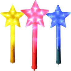 Beerful Star 熒光棒 Star Stick LED 熒光棒 3 款套組, 藍色、紅色、黃色, 1套