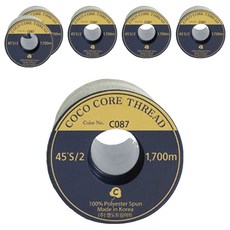 COTTONVILL 高級縫紉機線套装 45支/2 1700m 韓國製造, C087, 6件