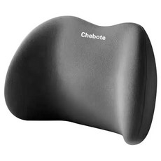 Chebote 零壓迫車載頭枕 黑色 舒適透氣記憶棉 人體工學設計 有效緩解頸椎壓力, 1入