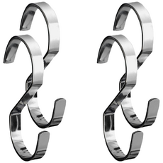 金屬S型掛勾 LV116-4, 銀色, 4個