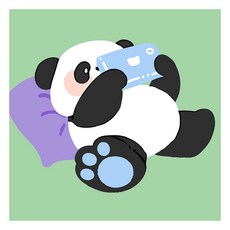 DCLARE DIY 數字油畫 20 x 20 cm 套組, 1號 熊貓, 1個