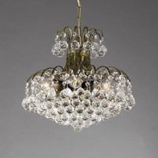 Royal Time Moon Cree 3燈水晶吊燈, 古董