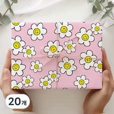 indi.k 雛菊微笑雙面包裝紙, 20個, 混色