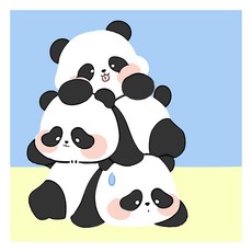 DCLARE DIY 數字油畫 20 x 20 cm 套組, 2號 熊貓, 1個