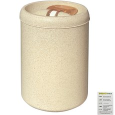 簡約風格廚餘垃圾桶 2L+食物分類表, 象牙