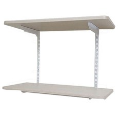 系統層架 2層壁掛支架60cm, 2層, 珍珠白